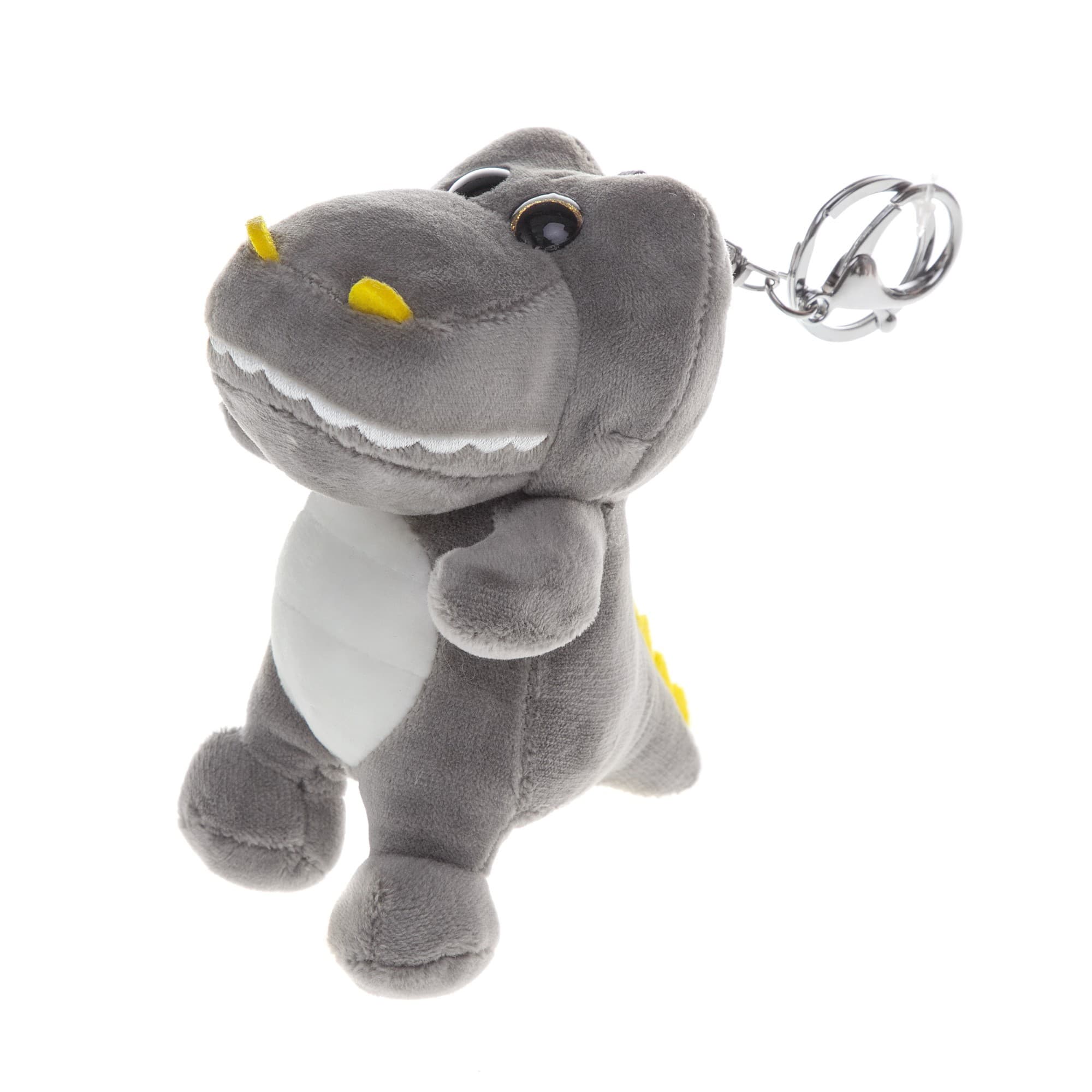 Брелок Плюшевий Plush "Дінозавр" 12 см сірий (9702)