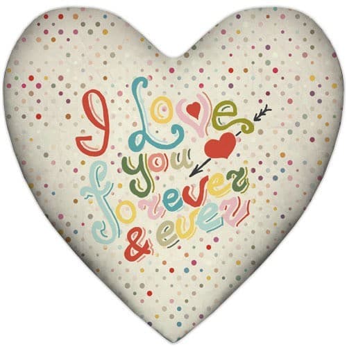 Подушка Plush сердце "I love you forever" 2 40х40 белая (0609)