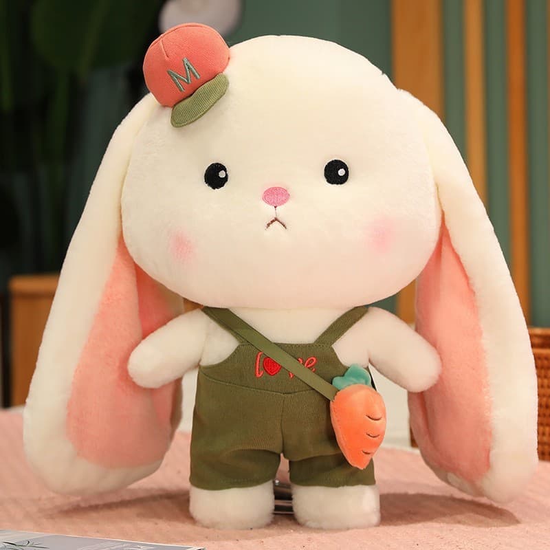 М'яка Плюшева Іграшка Plush Кролик з Довгими Вухами в Кепці 25 см (9357)