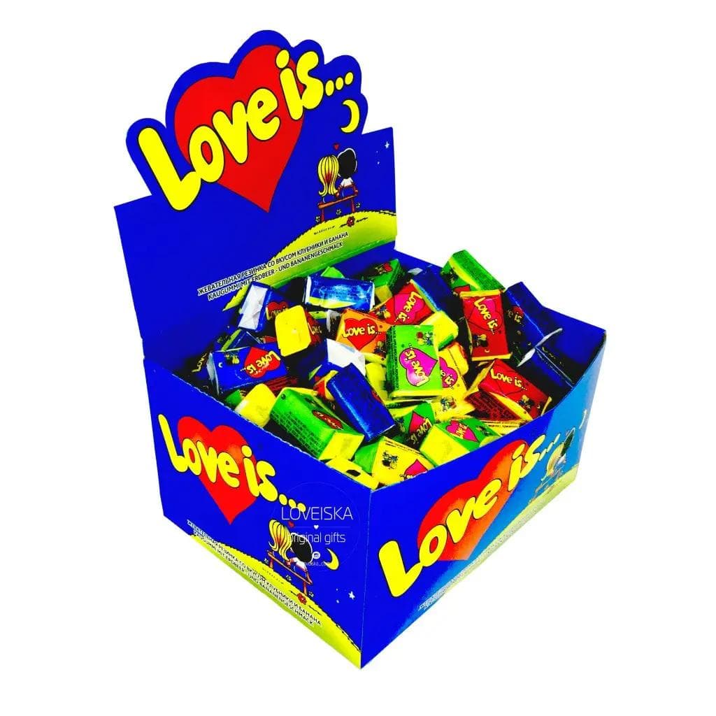Упаковка жувальної гумки Love is ... асорті з 5 смаків 100 шт жуйка (0000014)