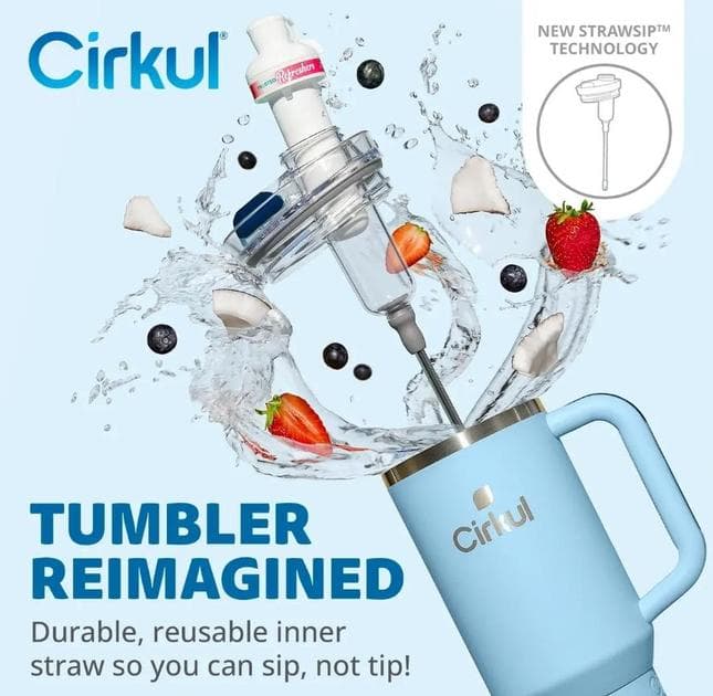 Термокухоль з нержавіючої сталі Cirkul Блакитний Термос 1180 мл Raindrops (7098184)