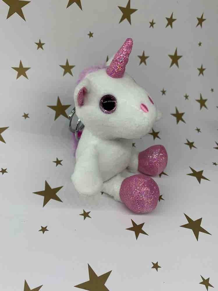 Брелок Плюшевий Plush " Єдиноріг з висячими лапками " 12 см білий (9718)
