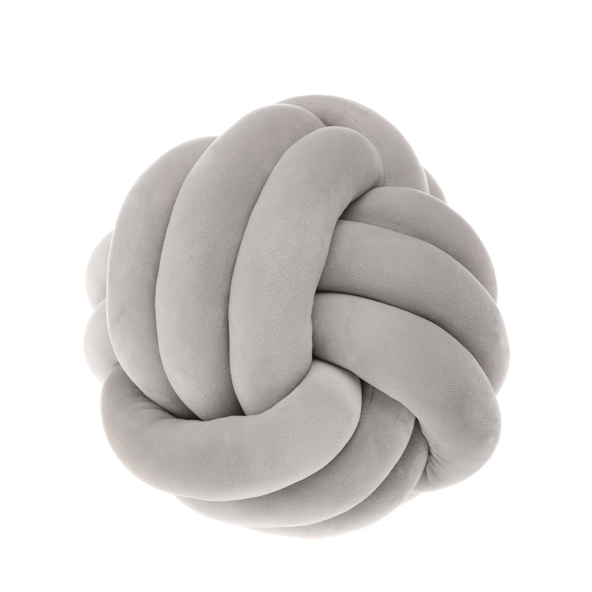 Подушка Plush узел декоративная 30 см серая (9234)