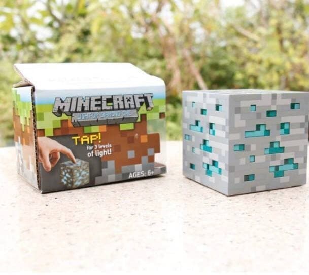 Нічник Майнкрафт Куб Бірюзовий LED Minecraft 8х8 см (6273)
