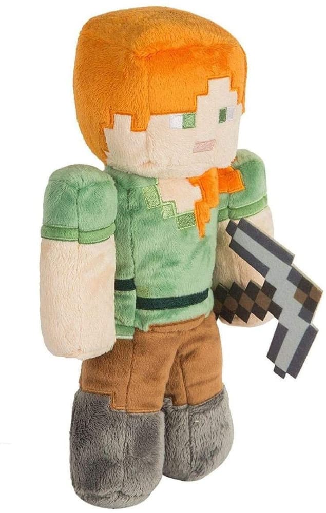 М'яка іграшка Майнкрафт Герой Алекс із залізною киркою 27 см Minecraft (0006008)