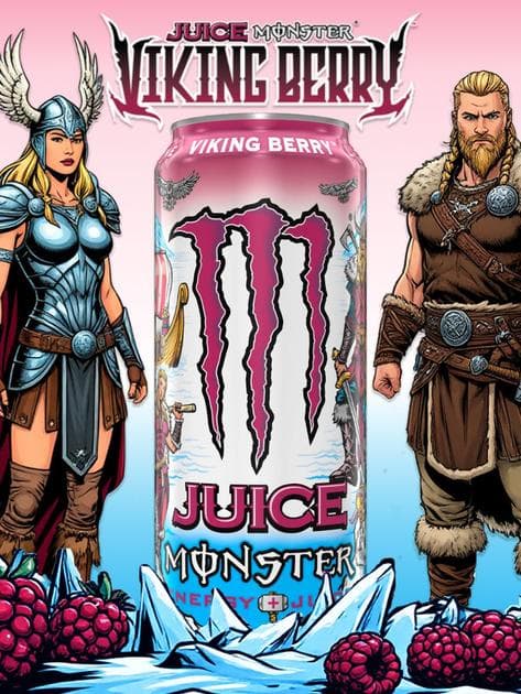 Енергетик Monster Energy Juice Viking Berry 500 мл - ягідний смак, без цукру (0002821)