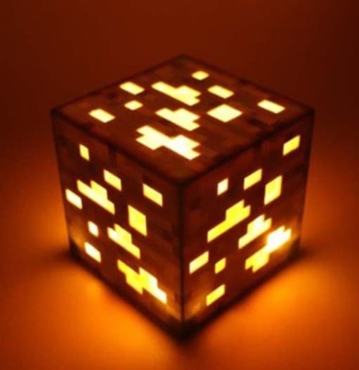 Нічник Майнкрафт Куб Жовтий LED Minecraft 8х8 см 6269