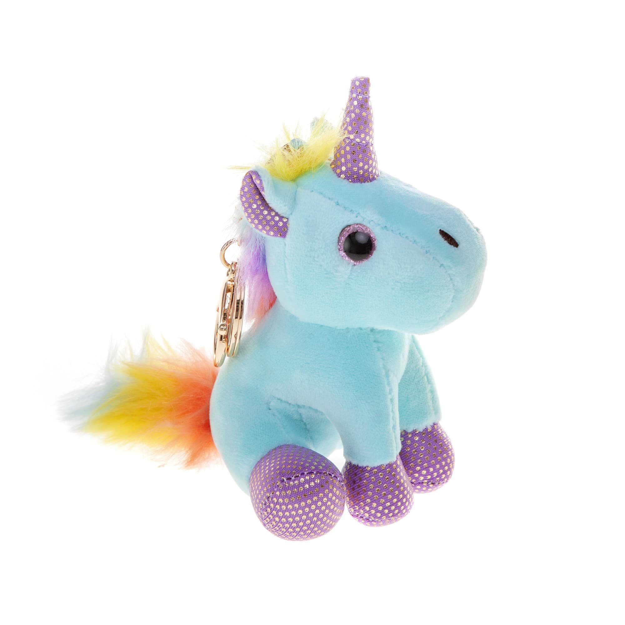 М'яка іграшка брелок Плюшевий Plush " Єдиноріг сидячий " 12 см блакитний (9722)