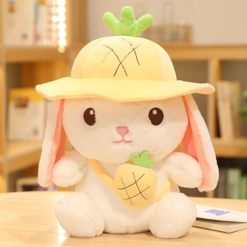 М'яка Плюшева Іграшка Plush Зайчик з Ананасом у Панамці 25 см (9356)