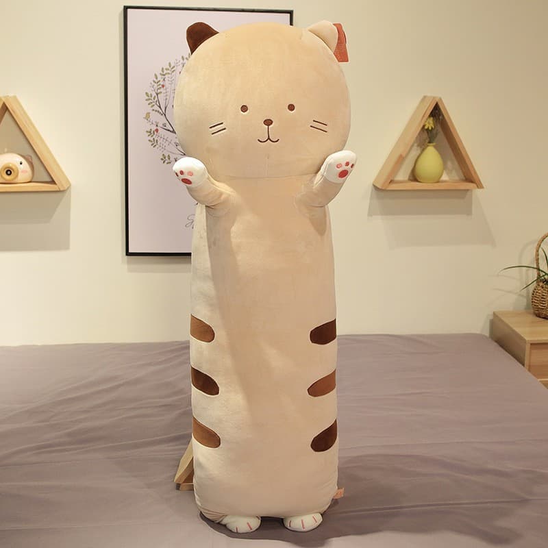 М'яка Плюшева Іграшка Plush Кіт Батон Бежевий Антистрес Обіймашка 60 см (1030000)