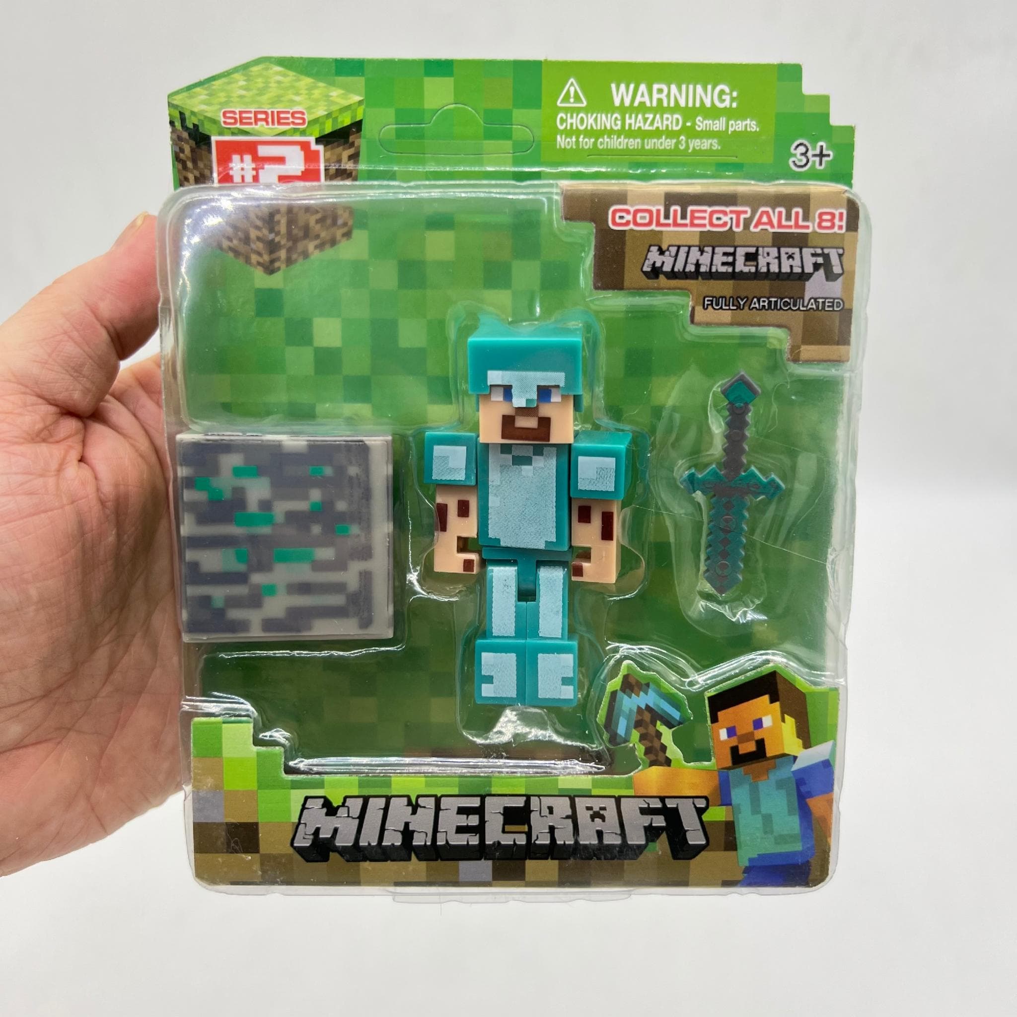 Набір фігурок Майнкрафт Стів у діамантовій броні Комплект Minecraft (6480)