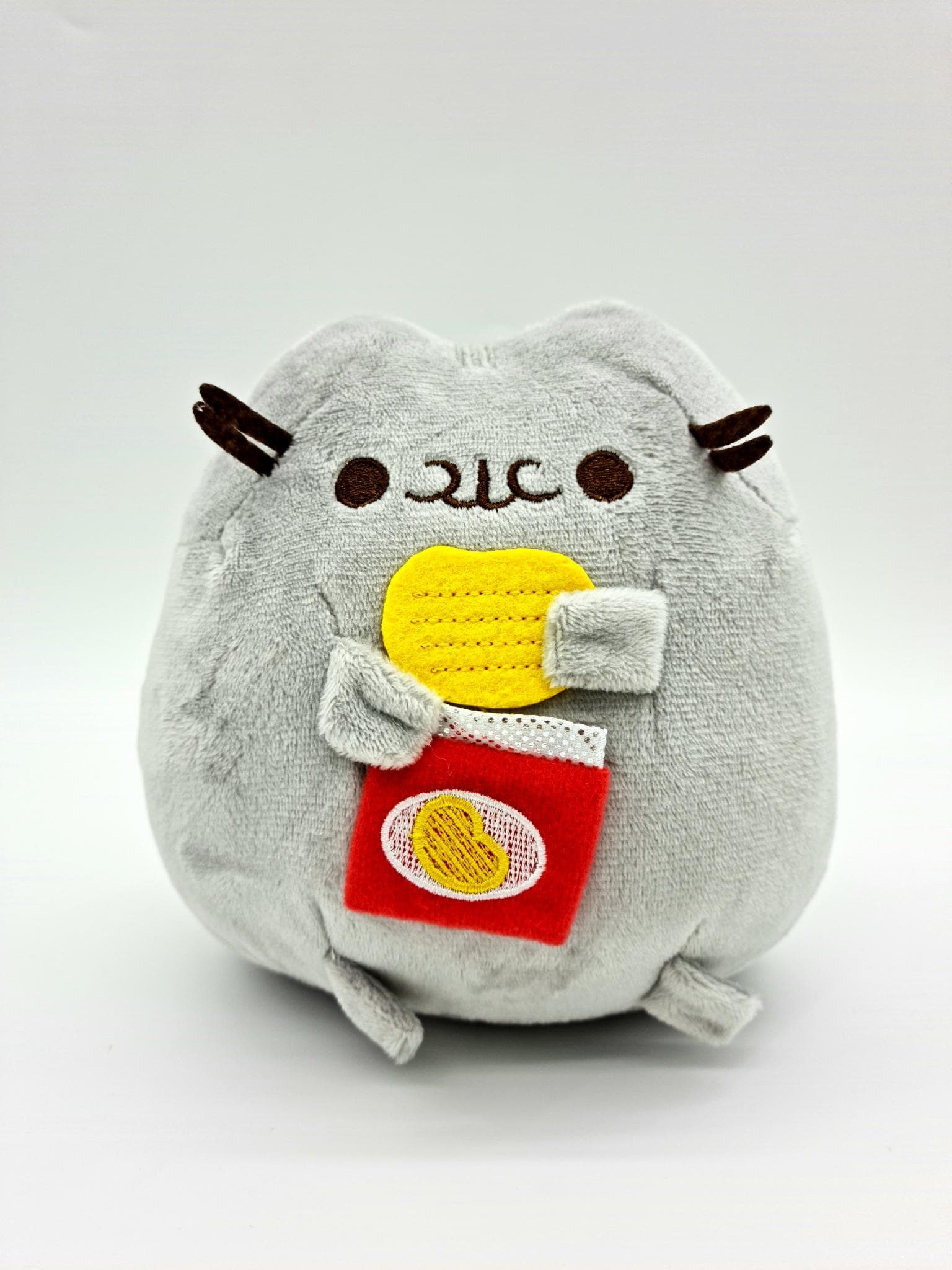 М'яка Плюшева Іграшка Plush Кіт Пушин зі Снеками Pusheen 15 см сірий (1024605)
