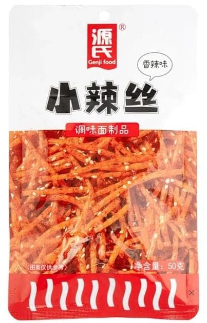 Китайський гострий снек Latiao (латяо) соєве м’ясо Genji Food Genshi Small Spicy Silk 50 г (5671)