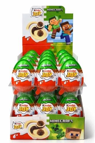 Kinder Joy Minecraft Шоколадне яйце сюрприз з іграшкою - Кіндер Джой Майнкрафт шоколад 36шт х 20г