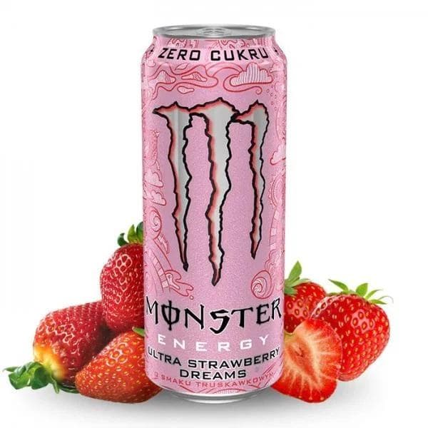 Енергетик Monster Energy Ultra Strawberry Dreams 500 мл - полуничний смак, без цукру (0002807)