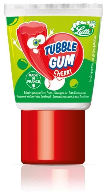 Жуйка в тюбику Lutti Tubble Gum Cherry 35 г - рідка жувальна гумка зі смаком вишні (50151)