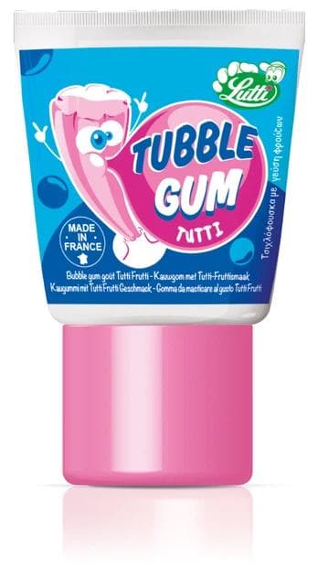 Жуйка в тюбику Lutti Tubble Gum Tutti Frutti 35 г - рідка жувальна гумка зі смаком тутті-фрутті (50152)