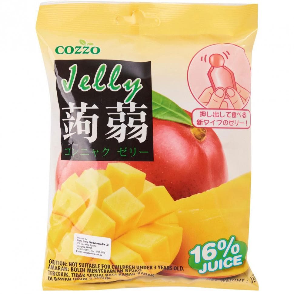 Желе порційне Cozzo Jelly Mango 160 г - мангове желе з конжаком (конняку) (54426)