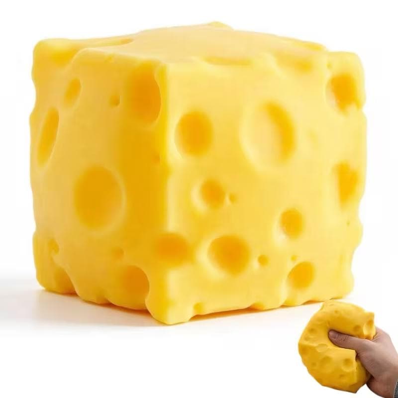 Сквіш антистрес Squeeze Cheese Сир - сенсорна іграшка з запахом сиру (7165)