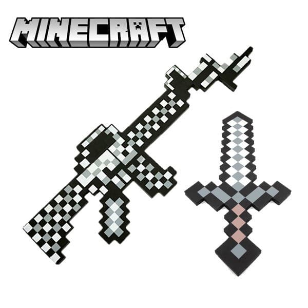 Набір зброї Майнкрафт Залізний (Залізний Меч + Залізний Автомат) Minecraft (9999031)